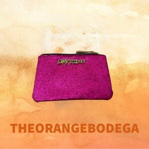 Betsy Johnson Pink Glitter Clutch